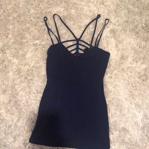 BKE RED TANK TOP STRAPPY SMALL